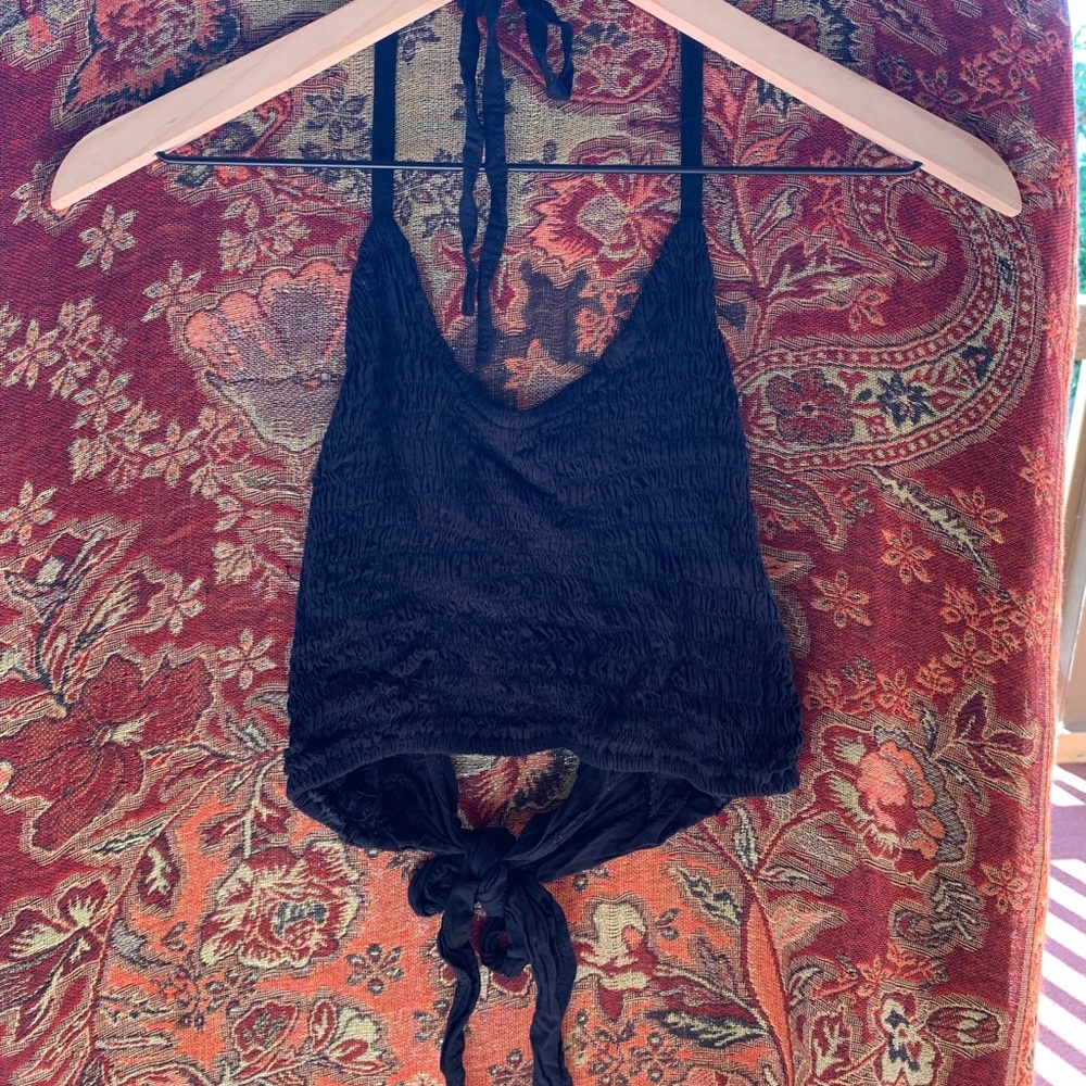 Black Bahama Beach Halter Top (S-L)